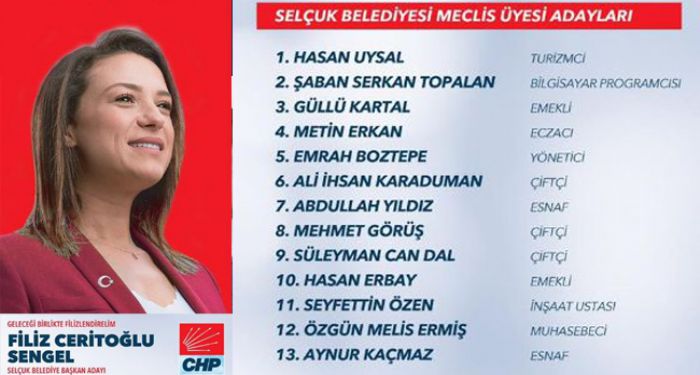 Seluk CHP Meclis ye adaylay belli oldu