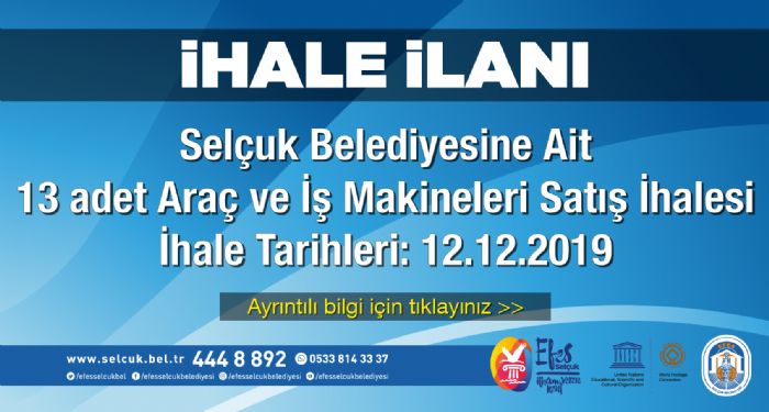 Seluk belediyesi ihale ilan