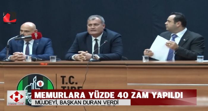 Tire Belediyesi memurlarna yzde 40 zam